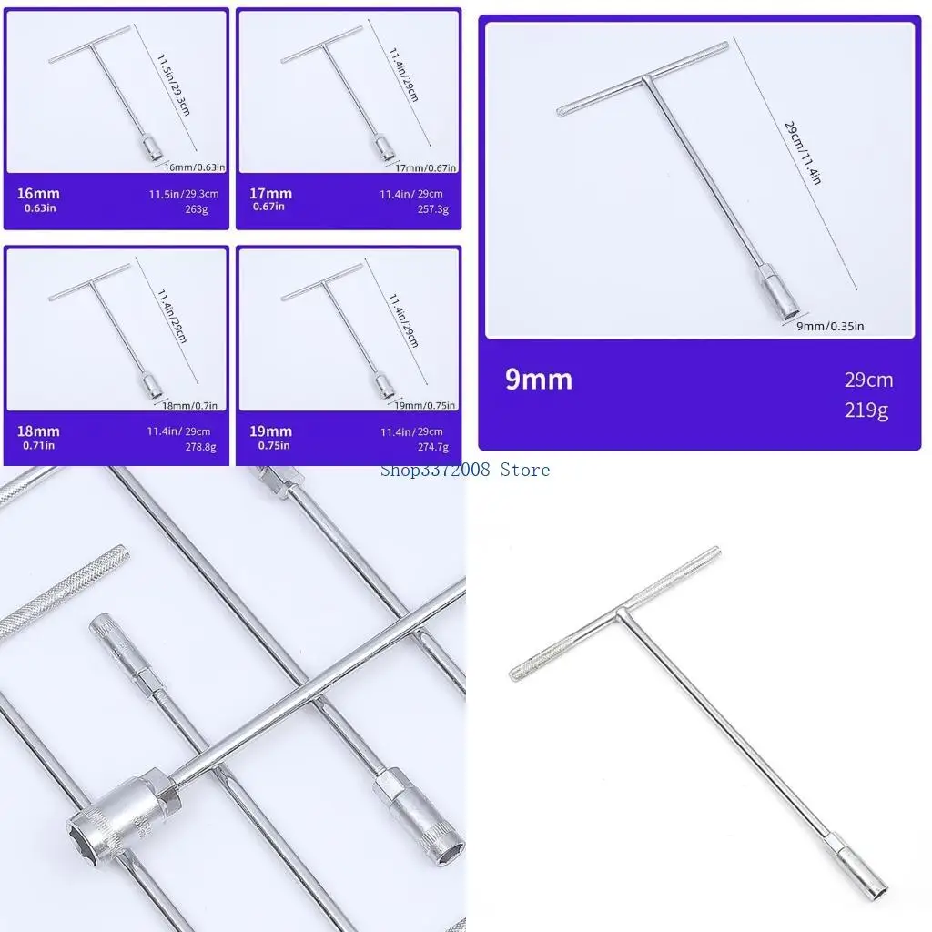 

Steel T Handle Wrench Tool for Car Engine and Chassis Bolt Fastening and Removal