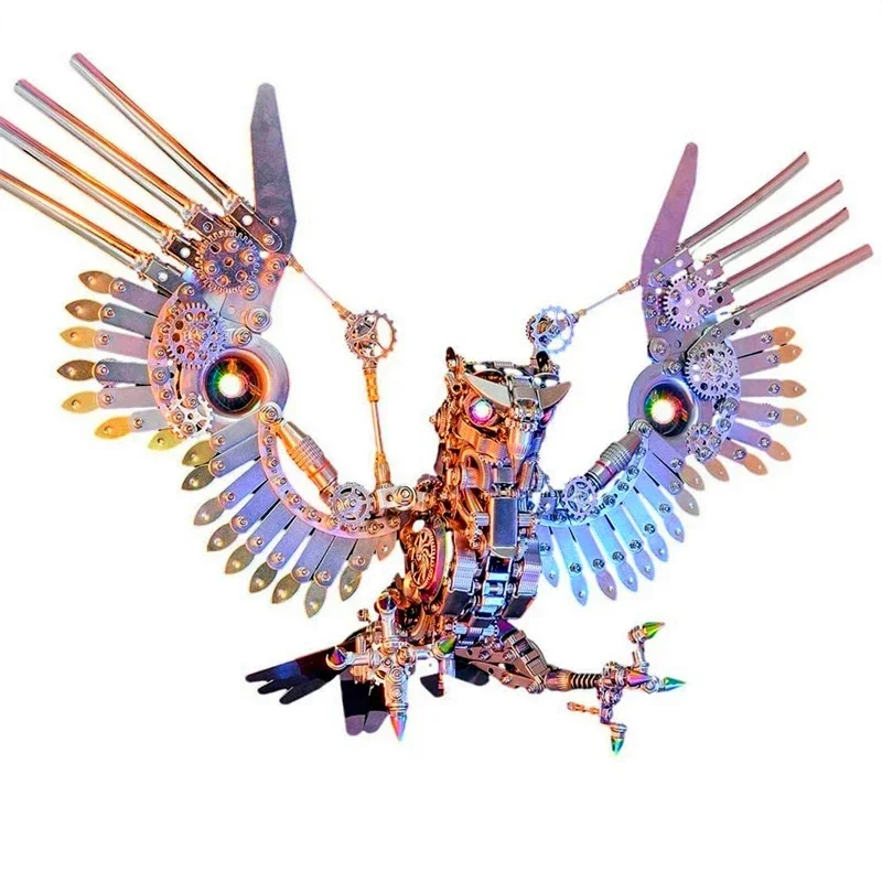 

DIY Metal Gyrfalcon Eagle Model Kits Animals Assembly Toy Steampunk Falco Rusticolus 3D Puzzle Toys for Adults Kids - 1800+PCS