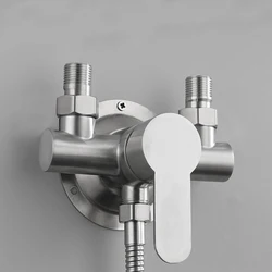 Stainless Steel Shower Faucet Hot And Cold Water Mixer G1/2inch Wall Mounted Metal Handle Shower Faucet Water Valve Faucet