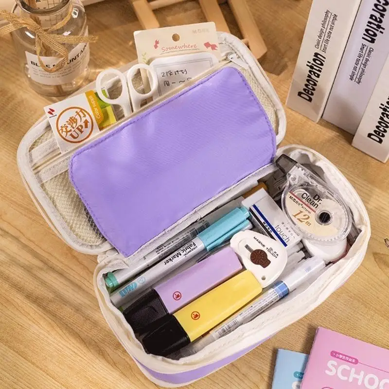 D0UA Layer Layer Vỏ bút chì cao Túi bút Túi bút Túi mỹ phẩm Túi mỹ phẩm