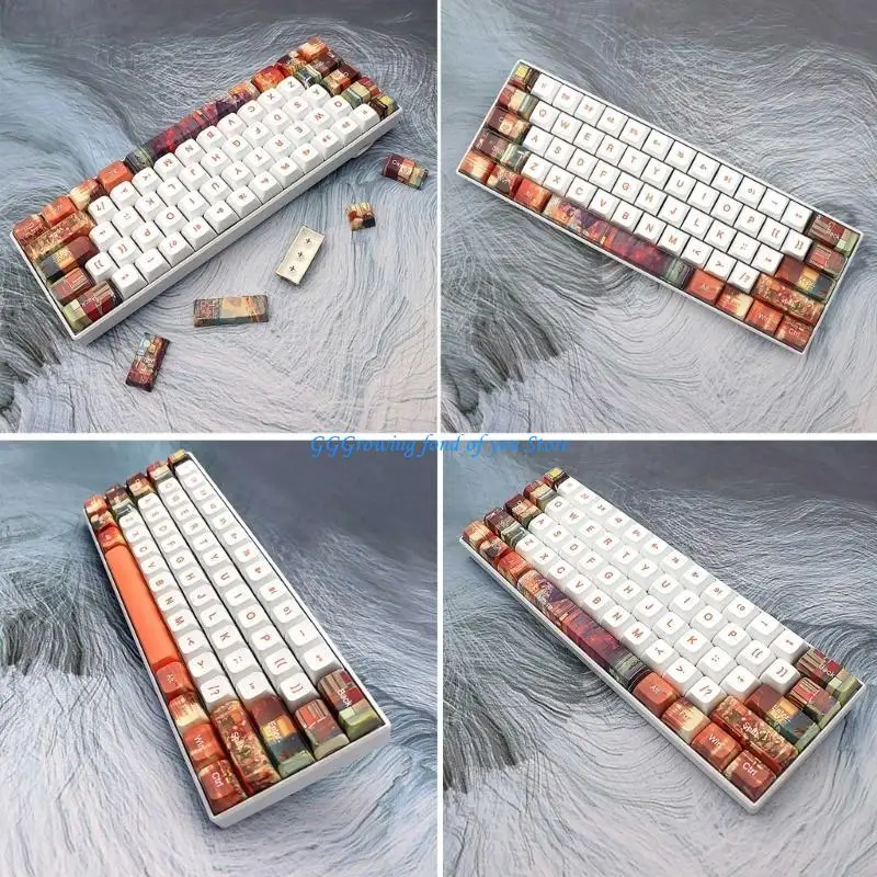 H9EB City People KeyCap PBT Dye Sublimation XDA Perfil Teclado mecánico 133 Clave