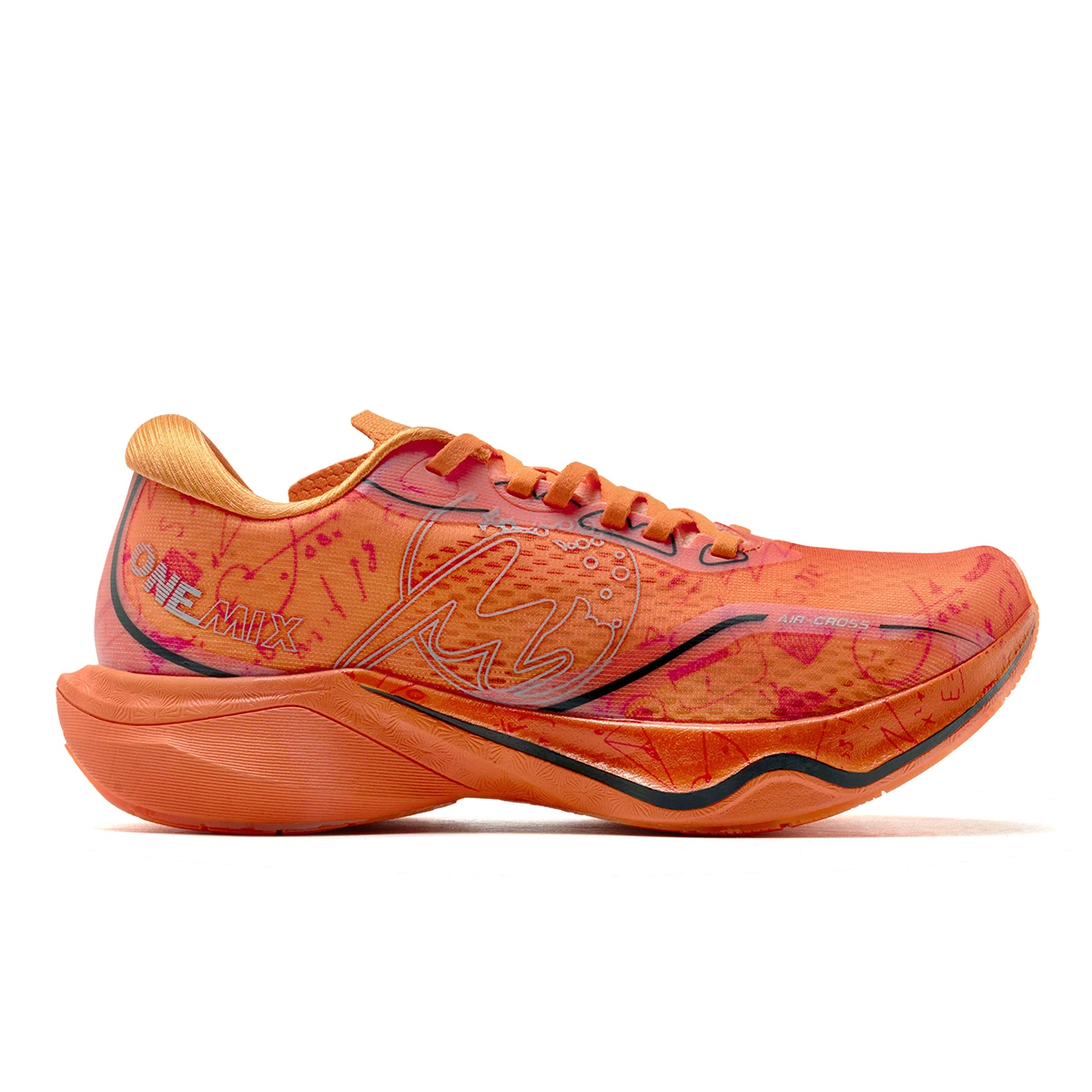 ONEMIX Herren Carbon-Laufschuhe Stoßdämpfend Hochelastisch Atmungsaktive Sportschuhe für Umfassendes Training – Detail 4