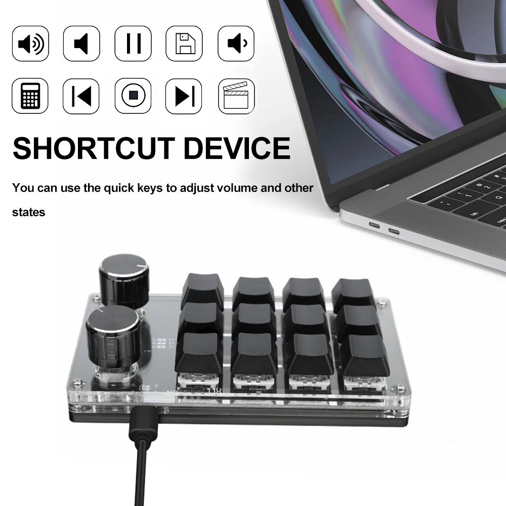 Tastiera Macro personalizzata Bluetooth 12/9/6 chiave 2 manopola tastiera meccanica Hot Swap programmazione Gaming Mini tastiera di Photoshop
