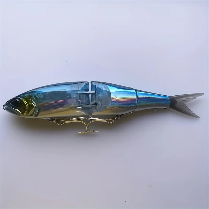 Isca JACKALLBAIT 8140 da mesma marca com glitter embutido, isca flutuante tipo lápis, isca artificial multi-seção, isca falsa.