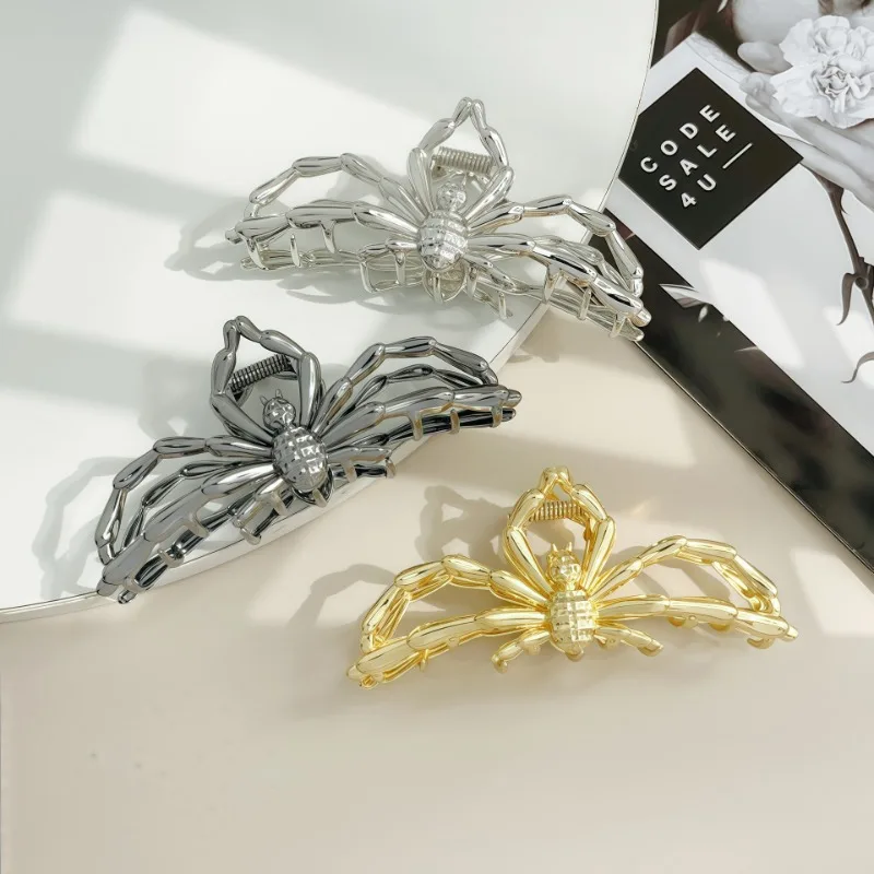 

Halloween Spider Hair Clip - Gothic Metal Hair Claw for Women, Punk Hair Accessories