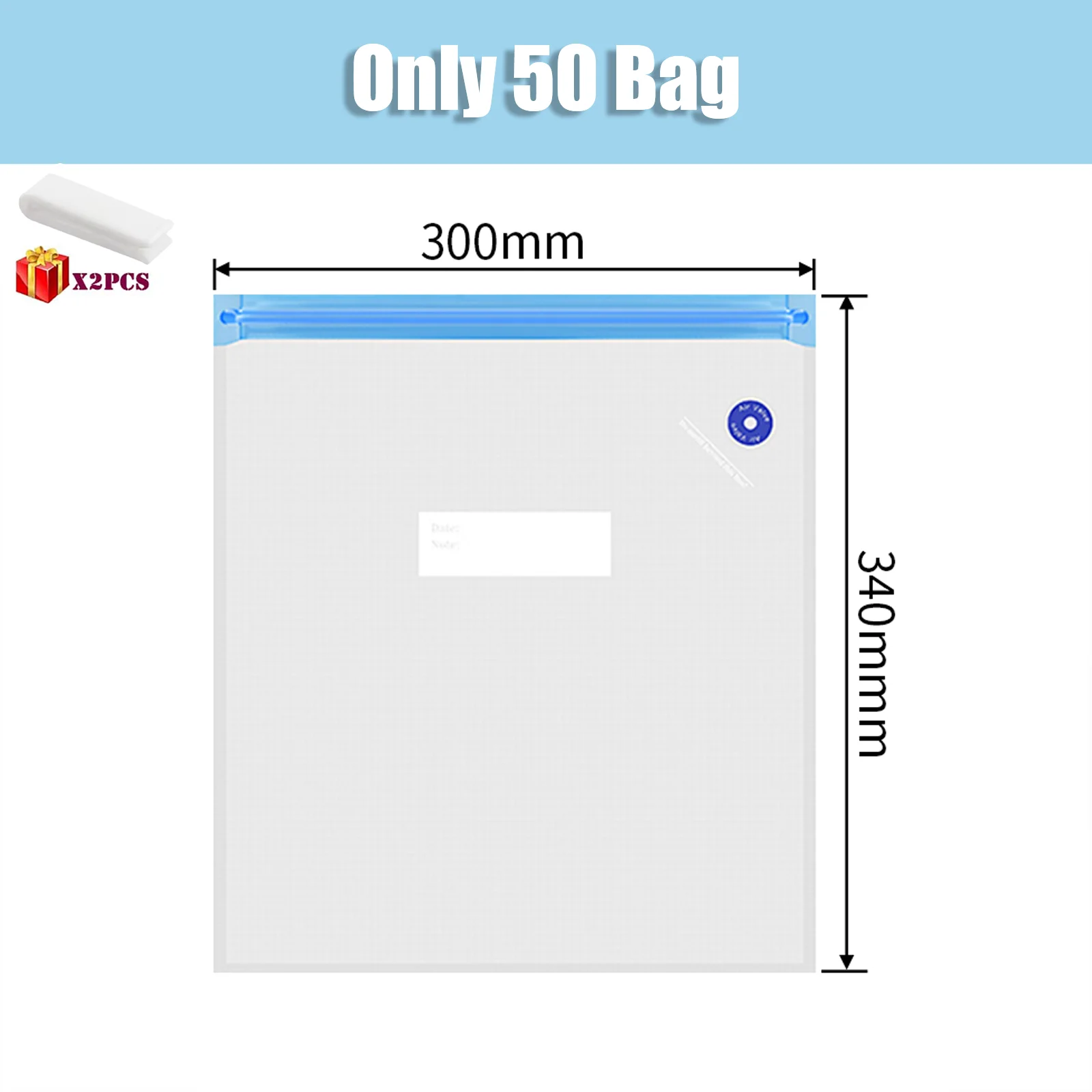 50 worków próżniowych do przechowywania filamentu, suszarka do filamentu PLA/PETG/ABS do drukarek 3D, bezpieczne przechowywanie, odporne na wilgoć, do części drukarek 3D — zdjęcie produktu 6