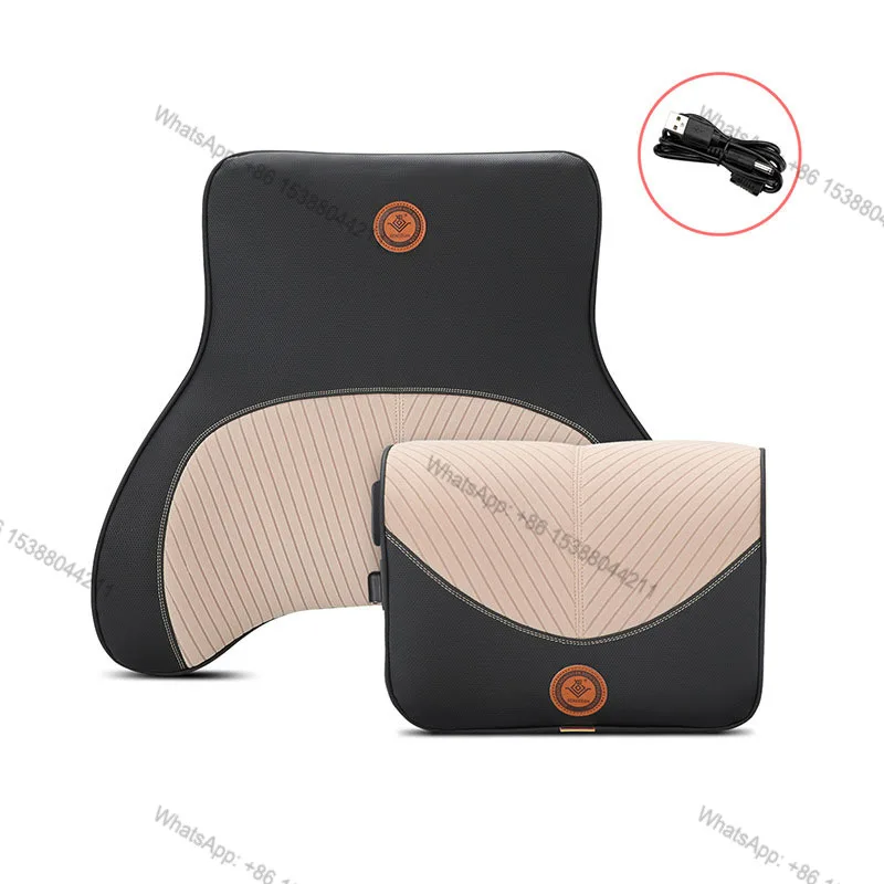 Relax Neck Pillow Seat Back Comfortable Headrest Pillow Simulation Human Massage Travel Pillow Accessories Car Seat Cushion