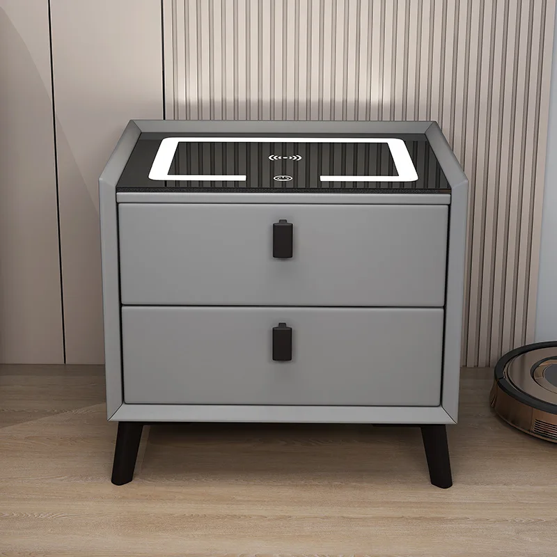 

Solid Wood Smart Nightstands Wholesale Cheap Bedroom Furniture Drawer Storage Bedside Table