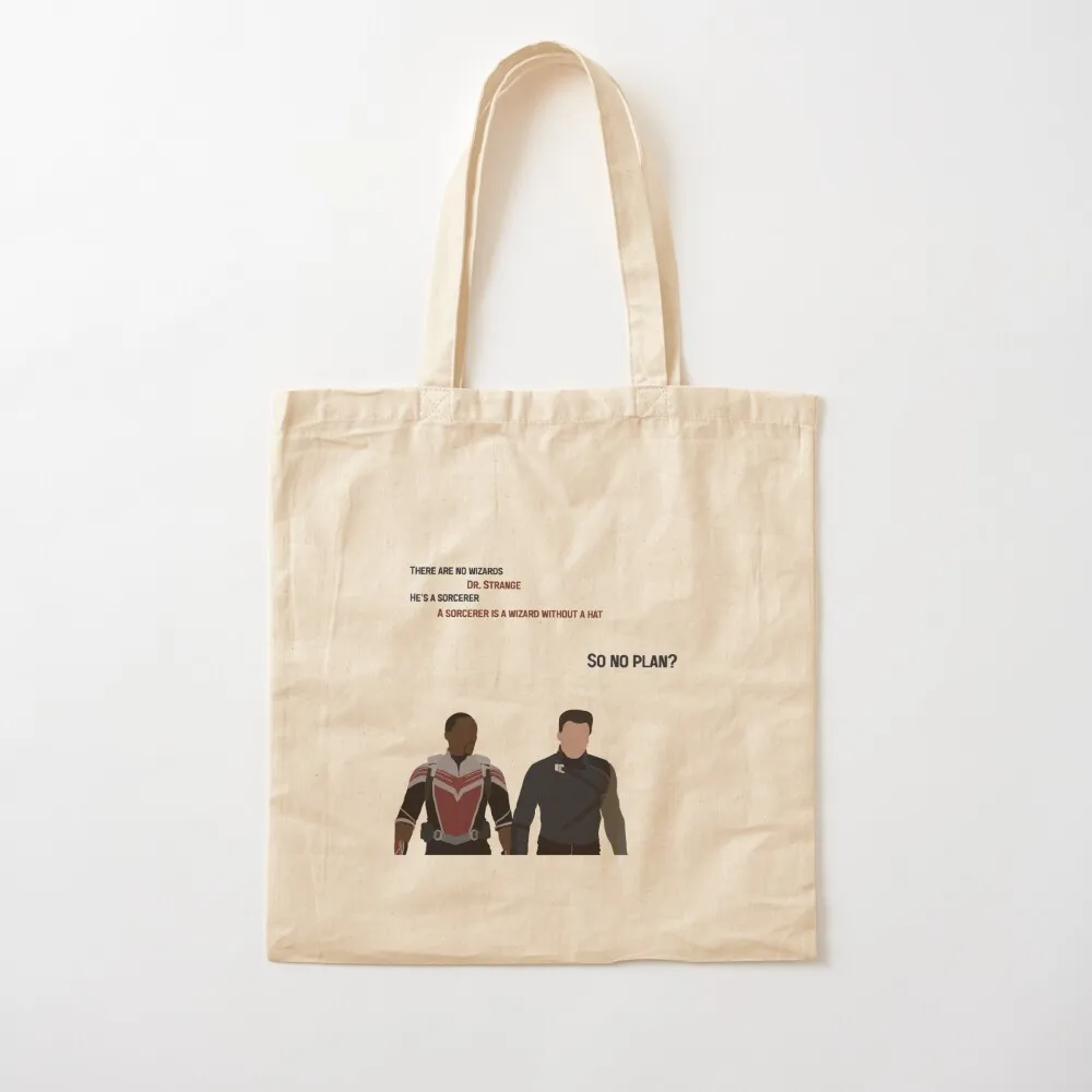 

Sam and bucky show with quotes Tote Bag Reusable bags Customizable tote bag Canvas Tote Bag