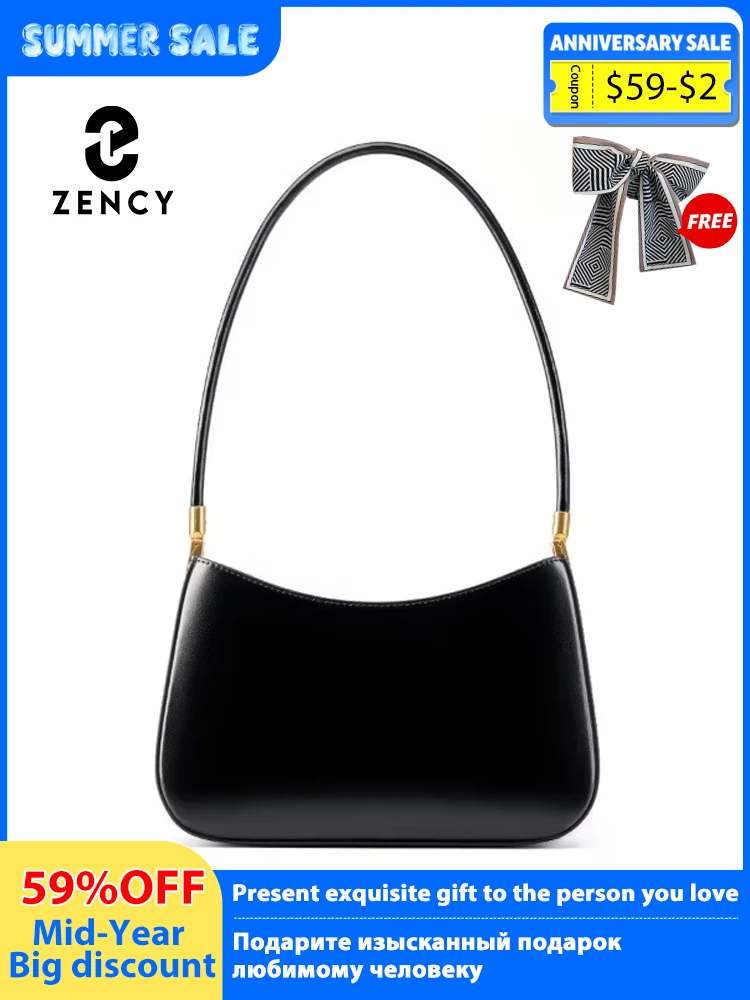 Zency French High-End Leather Underarm Bag Red Shoulder Handbag for Women Luxury Designer Sac for Lovers Wife Girlfriend