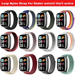 Women Men Nylon Loop Watchband For Redmi Watch 3 Active Smart Watch Bracelet Replacement For Redmi Watch 3 Lite Wristband Correa