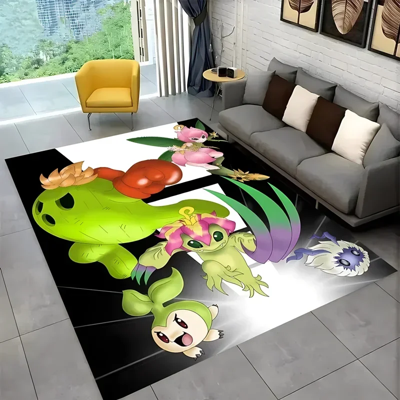 3D digimon cartoon pattern carpet living room bedroom home decor carpet bathroom kitchen non-slip mat exquisite birthday present