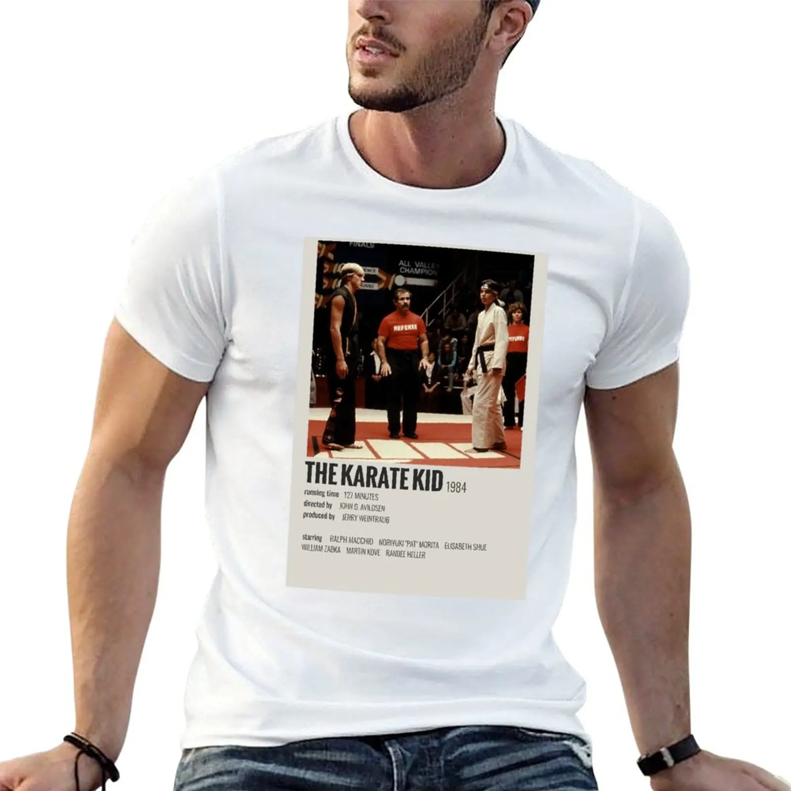 تي شيرت The Karate Kid (1984) تي شيرت رجالي فاخر تي شيرت للرجال #1