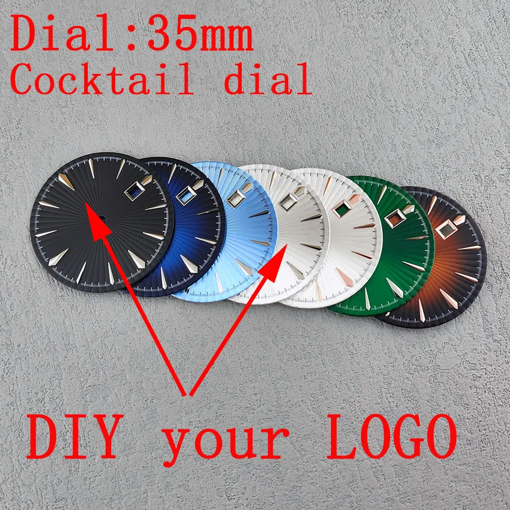 watch dial NH Series 35 Dial 35mm Customize your logo Cocktail surface Watch NH Series 35a Mechanical watch modified accessories