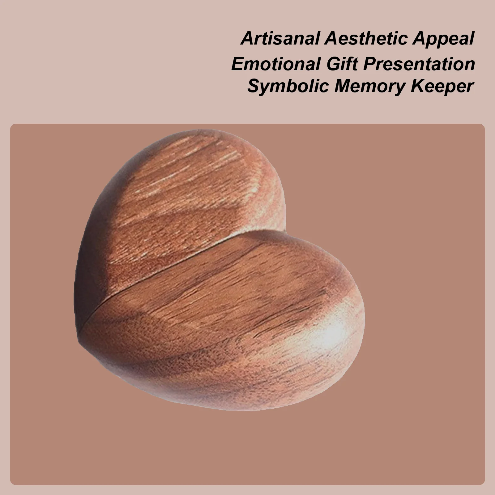 Wooden Ring Box Magnetic Heart-Shaped Jewelry Case Keepsake Ring Holder For Proposal Home Wedding Travel Party Gathering