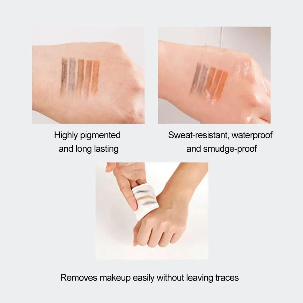 قلم حواجب بخط سحب، لا يحتاج إلى شحذ قلم حواجب، تقديم ألوان طبيعية، مقاوم للعرق ومقاوم للتلطخ #5