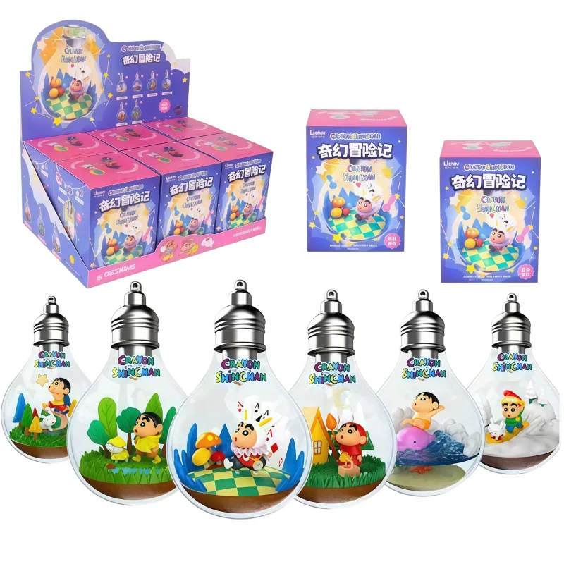 

New Crayon Shin-Chan Blind Box Luminous Miniature Scene NightlightDecorative Lamps Light Bulb Pendant Child Birthday Gift Toys