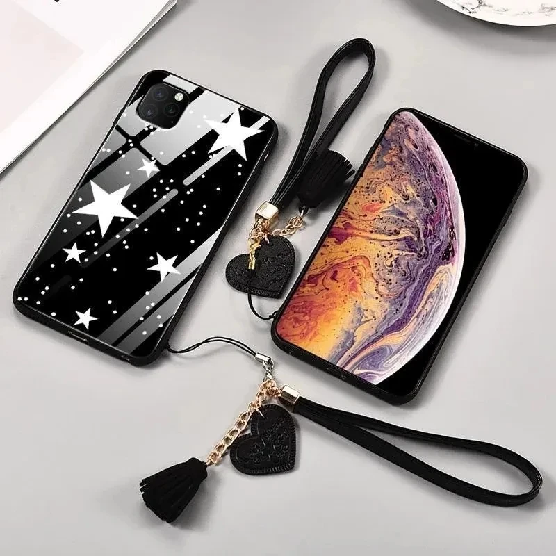 For Samsung s24 S23 s22 S21 S20 Plus FE ultra Pro phone case Tempered Hard Glass Cover For Samsung Note 10 20 ultra S10 Coque