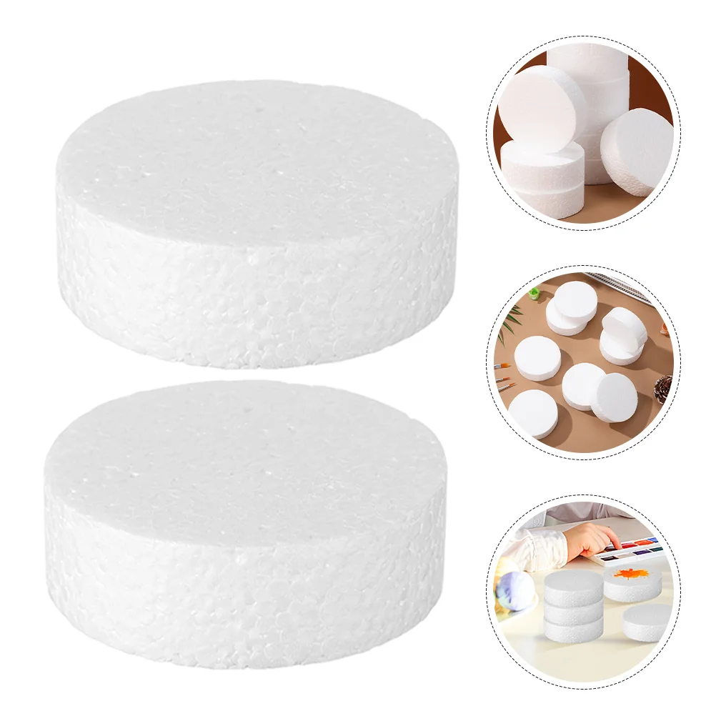 

10pcs Foam Cylinder Material for DIY Crafting Polystyrene Cake Dummies Round Cake Decorating Dummies Fake Wedding Cakes White Fo