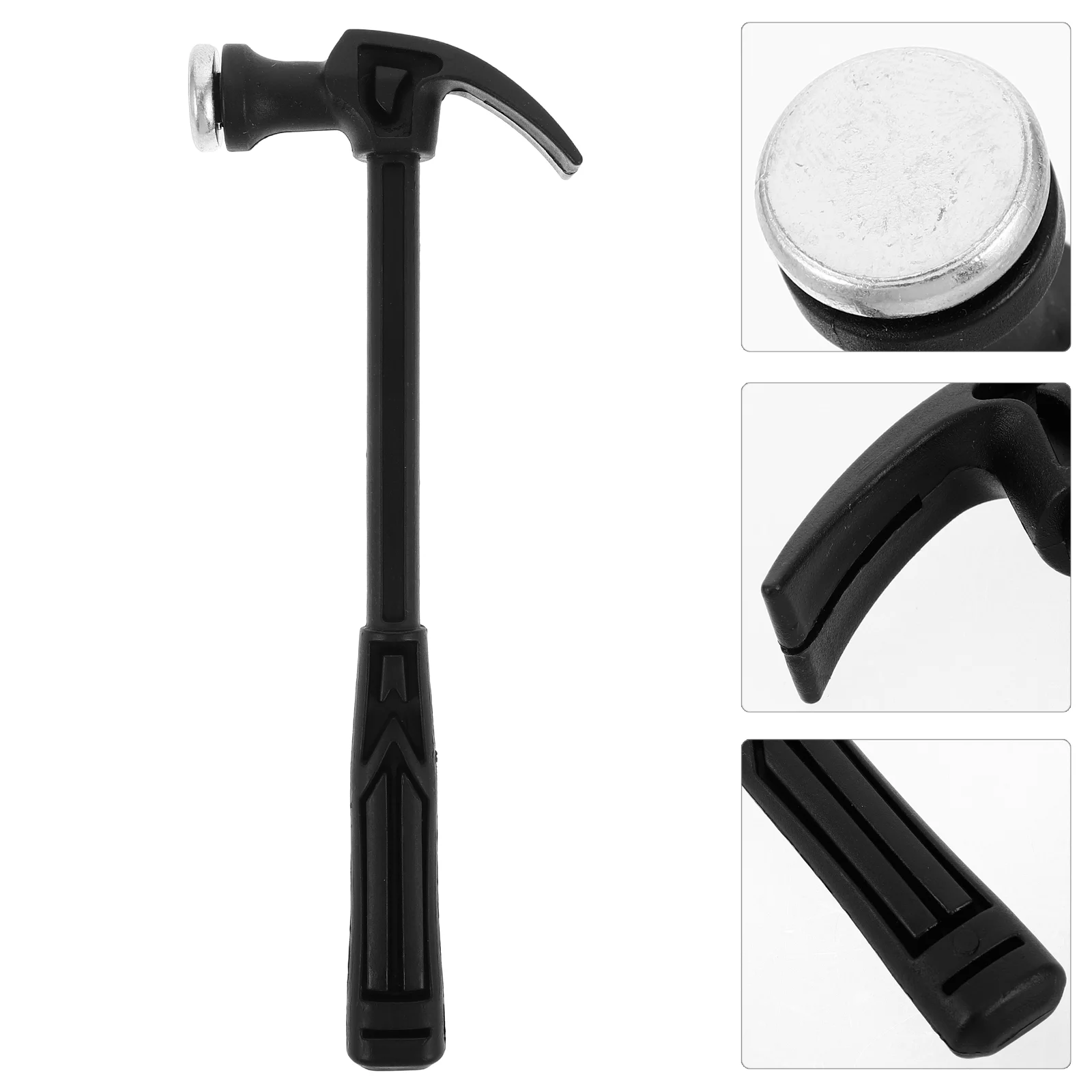 

Plastic Handle Mini Claw Hammer Household Hammers Claw Woodworking Nail Puncher Metal Claw Hammer Emergency Tool (Black)