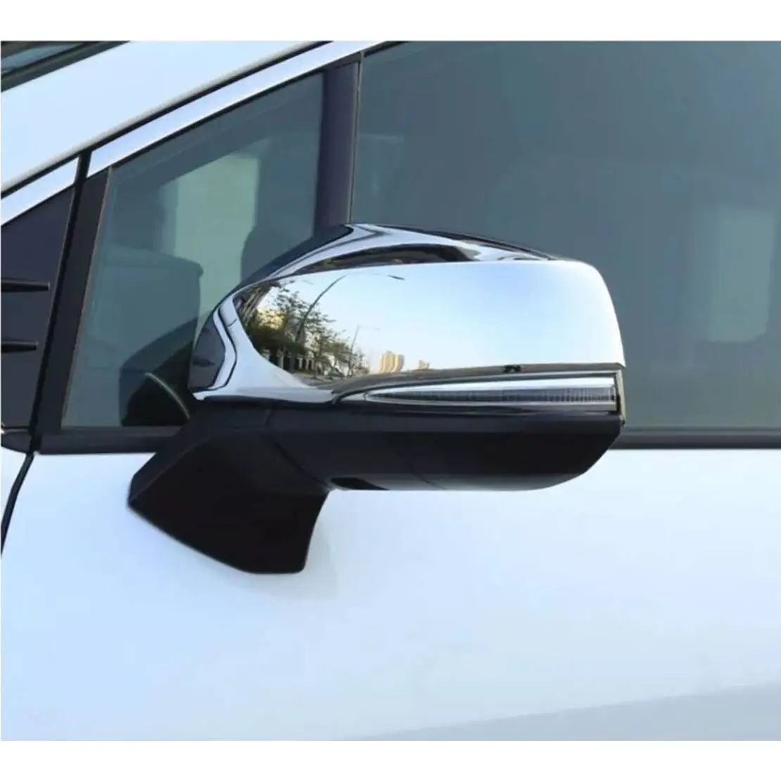 

1 Pair Silver ABS Car Side Rear-view Mirror Covers Trims Fit for Toyota Sienna 2021 2022
