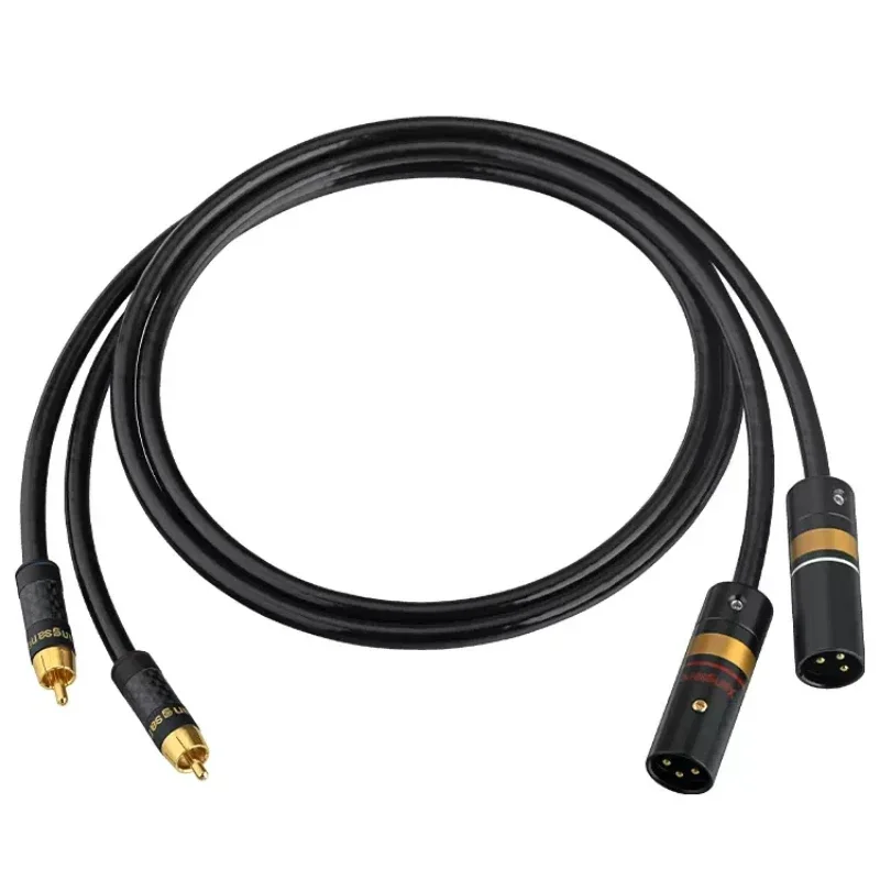 

Pair HiFi Audio RCA To XLR Balanced Cable Pure Silver XLR Male Female To RCA Signal Line for Speaker Amplifier Mixer Mic