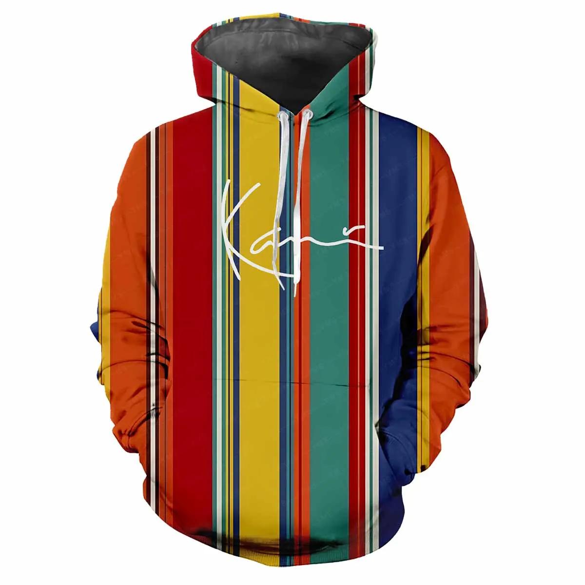 Simple Striped Plaid Spring And Autumn Men's Hoodie 3d Printed Street Trend Relaxed Comfortable Casual Quality Fashion Clothing