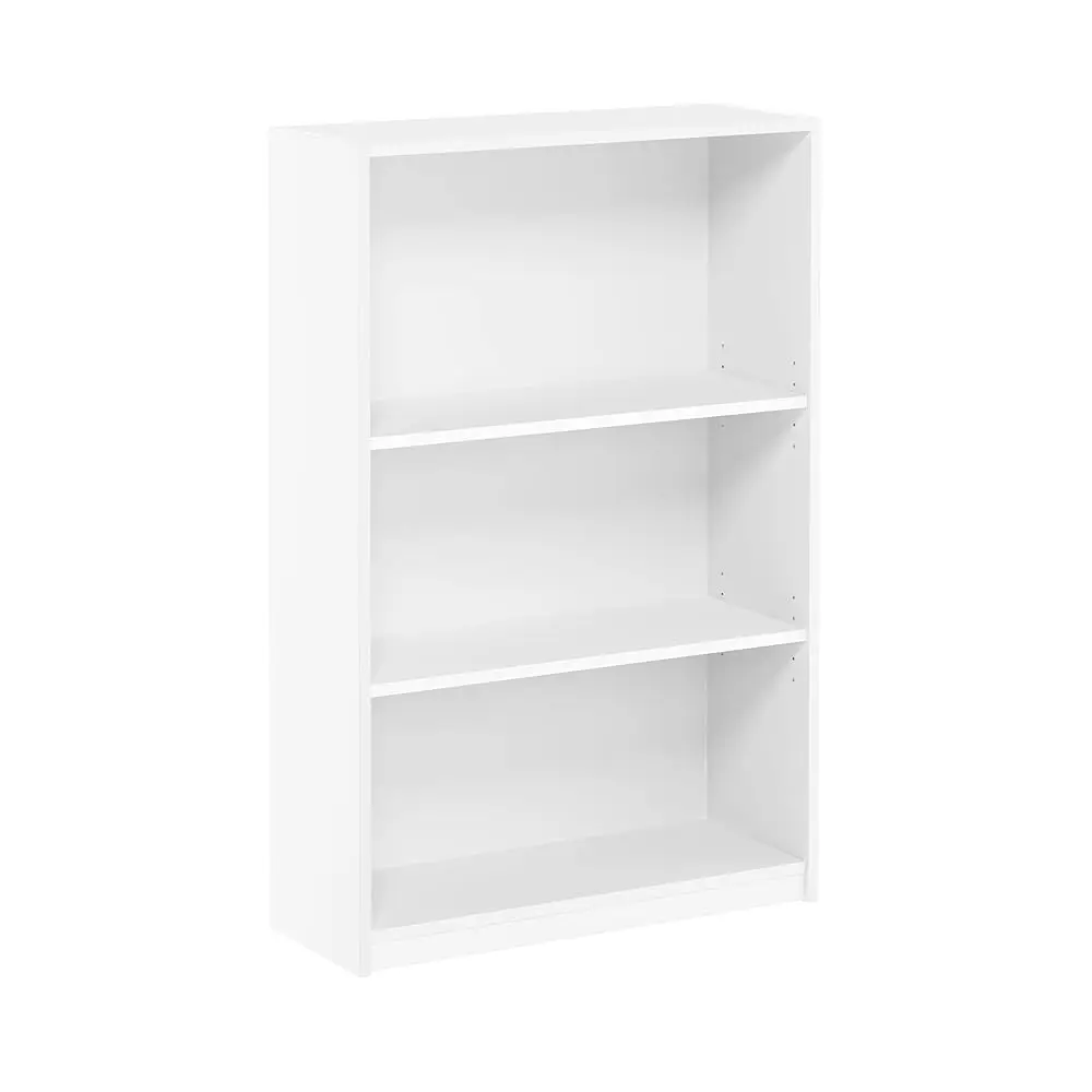 

Jaya Simple Home 3-Tier Adjustable Shelf Bookcase, White