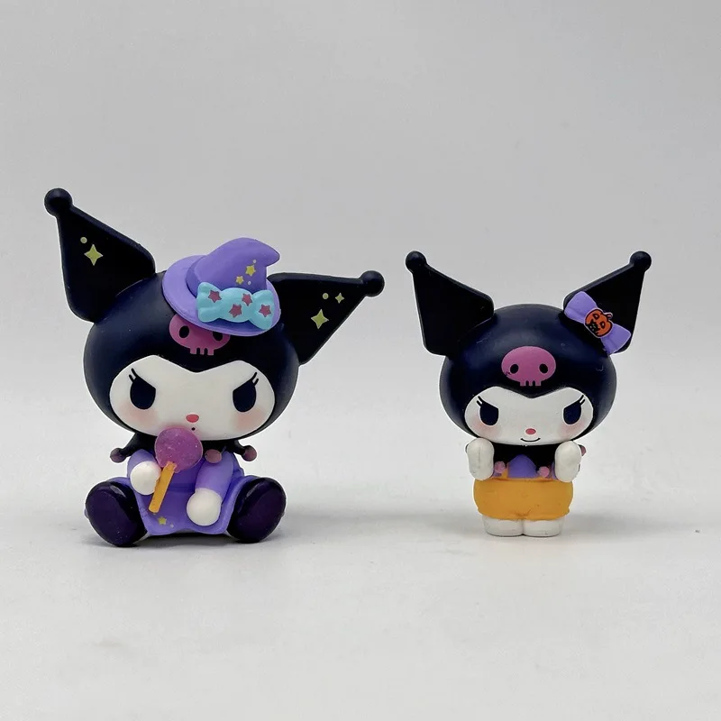 6Pcs/Set Sanrio Blind Box Kuromi Anime Figure Trick Or Treat Without Sugar Anime Doll Bag Surprise Bag Cute Model Collection Toy