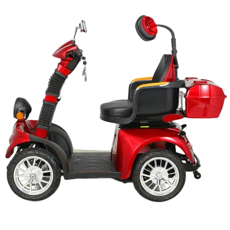 Small Single-seat Electric Vehicle 60V 1000W, Rotatable Seat Ensures Convenient Access, Red Blue Two Color Options,Safe Reliable