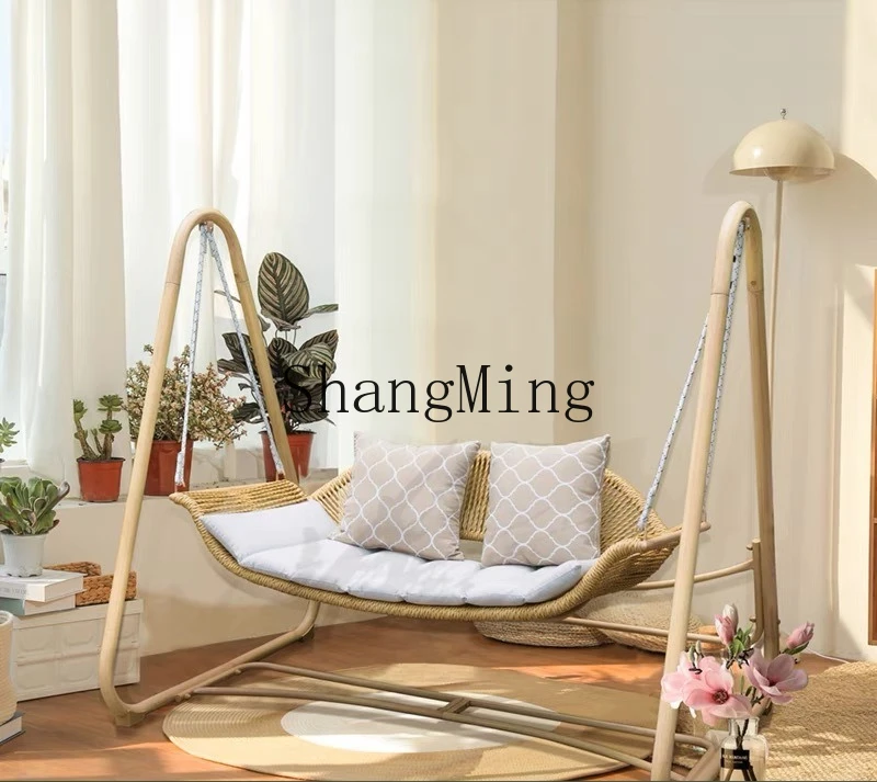FG المنزلية كسول كرسي مهد داخلي كرسي معلق في الهواء الطلق سلة معلقة كرسي الروطان #3