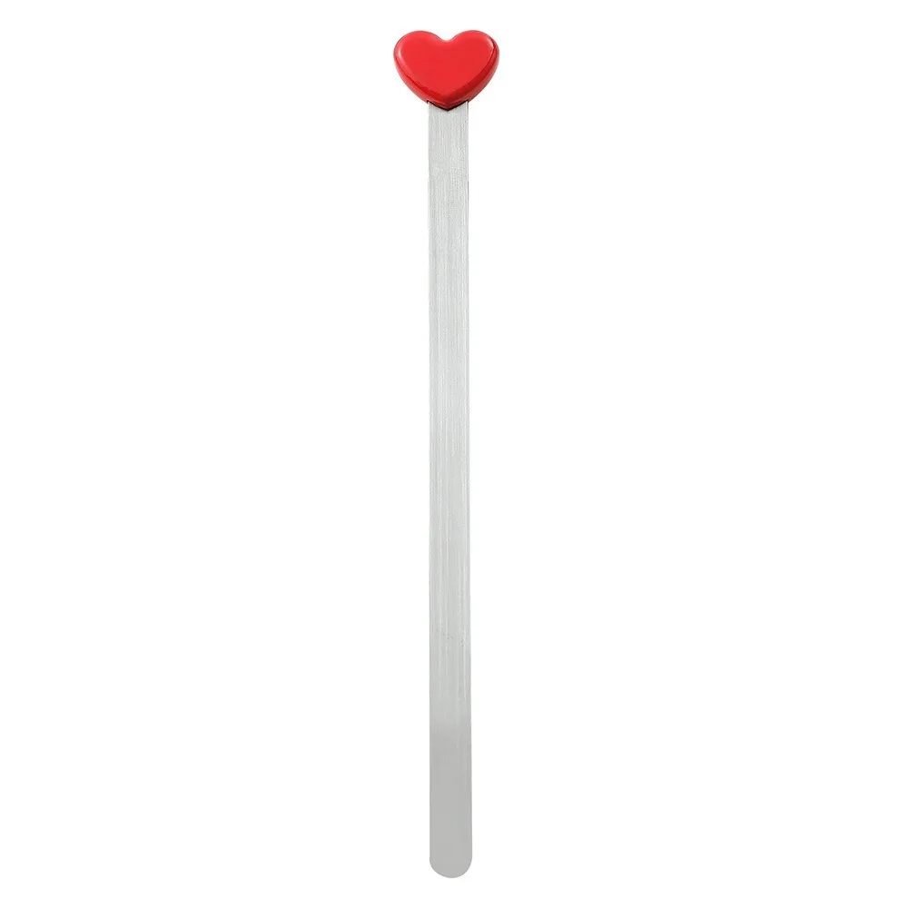 

Exquisite Stainless Steel Metal Bookmark Painted Heart Shape Reading Book Clip Pagination Mark Students