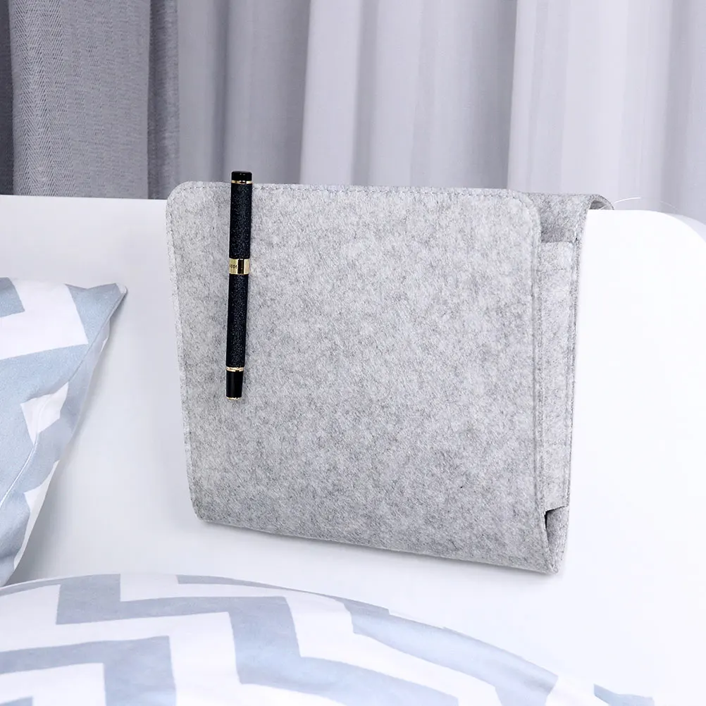 

Felt Pouch Bedside Organizer Multifunction Household Bag Dorm Storage Pouch Creative Design Tidy Safe Storage Bag