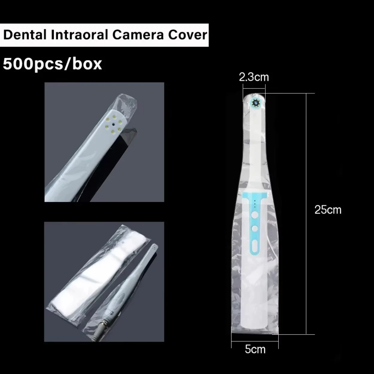 100 pçs/caixa dental descartável luz guia haste película protetora bainha manga capa para curar varas de luz