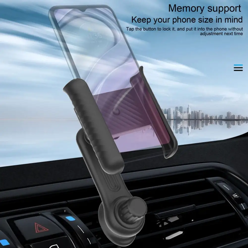 ที่วางโทรศัพท์ในรถยนต์ที่สะดวกพลาสติกการล็อคด้วยสัมผัสเดียวแอพพลิเคชั่นกว้างที่วางโทรศัพท์มือถืออุปกรณ์เสริมในรถยนต์