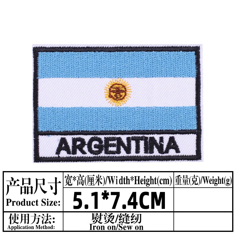 National Flag Patches Iron on UKRAINE RUSSIA USA UK KOREA Flag Embroidery Patches for Clothing Thermoadhesive Badges Stickers