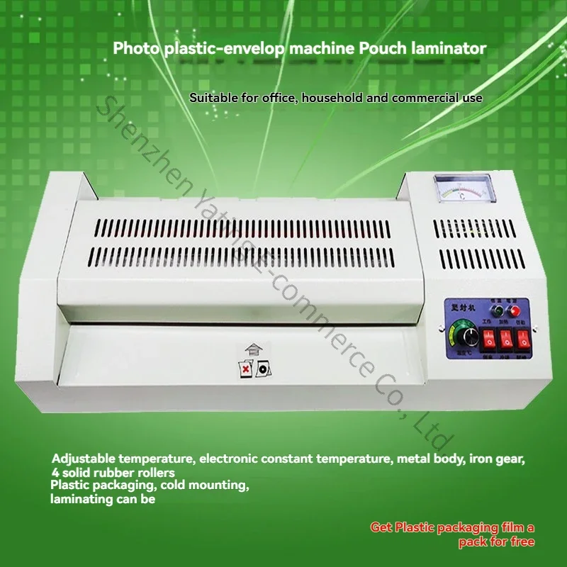 Sample prints, documents, and photos; compact home/office laminator; A3/A4 photo laminator.