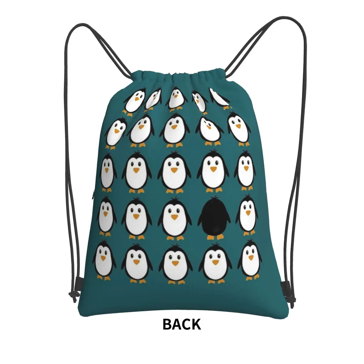 Mochilas portáteis Penguin Colony, Drawstring Bag, Casual Bundle Pocket, Diversos Sacos, Viagem, Esporte, Homem, Mulher