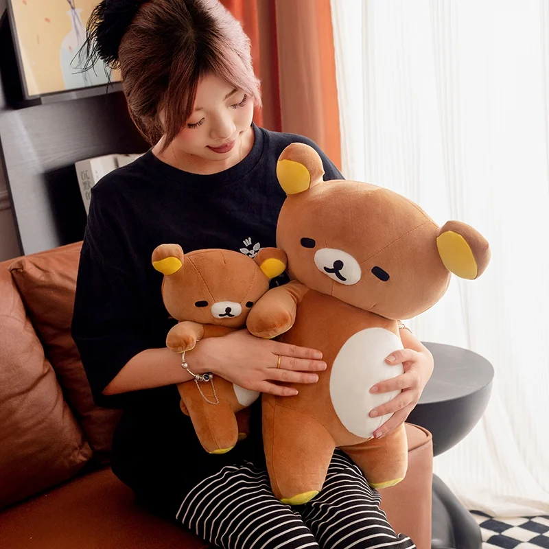 

Милые плюшевые игрушки Lazy Rilakkuma, мультяшный медведь, мягкая кукла Kuma Bears, плюшевая подушка Kawaii, декоративная подушка для комнаты, подарок для девочки