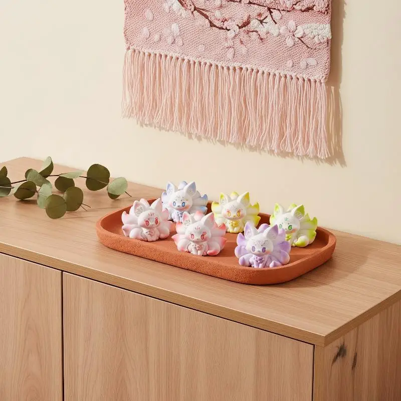 1 Stück Neun-Schwänziger Fuchs Harzfigur, Niedliche Ästhetische Tischdekoration, Ungiftige Auto-Innenausstattung für Zuhause, Schlafzimmer, Geschenk – Detail 4