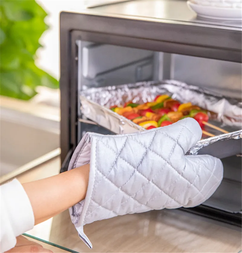 

Heat Resistant Household Gloves BBQ Microwave Oven Baking GlovesTemperature Hot Insulation Kitchen High oven gloves mitts