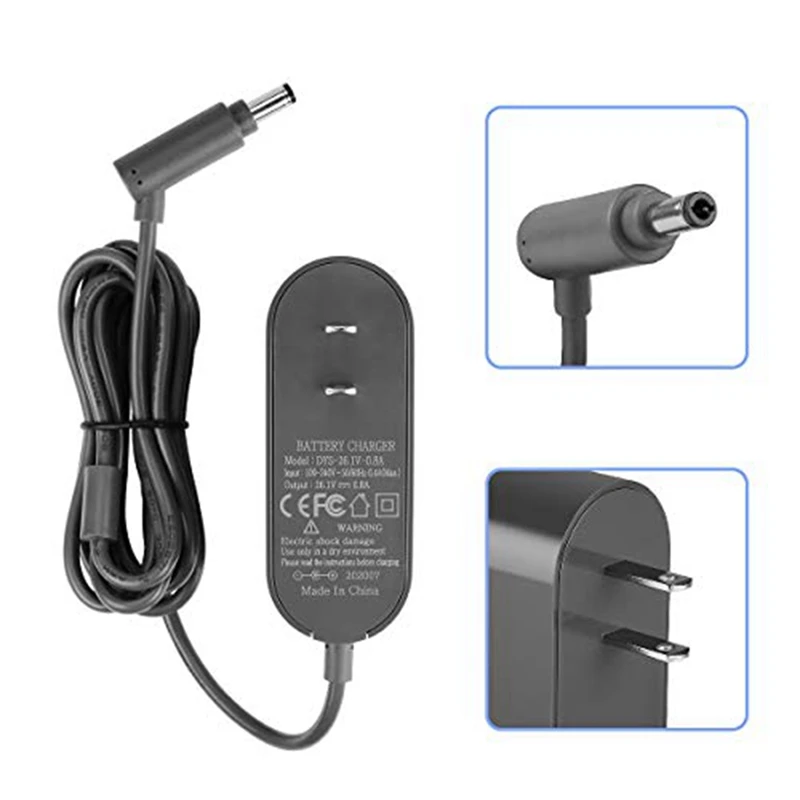 Ładowarka z wtyczką US do Dyson Adapter AC do Dyson 26.1V Battery V6 V7 V8 DC58 DC59 DC61 DC62 SV03 SV04 SV05 SV06 odkurzacz