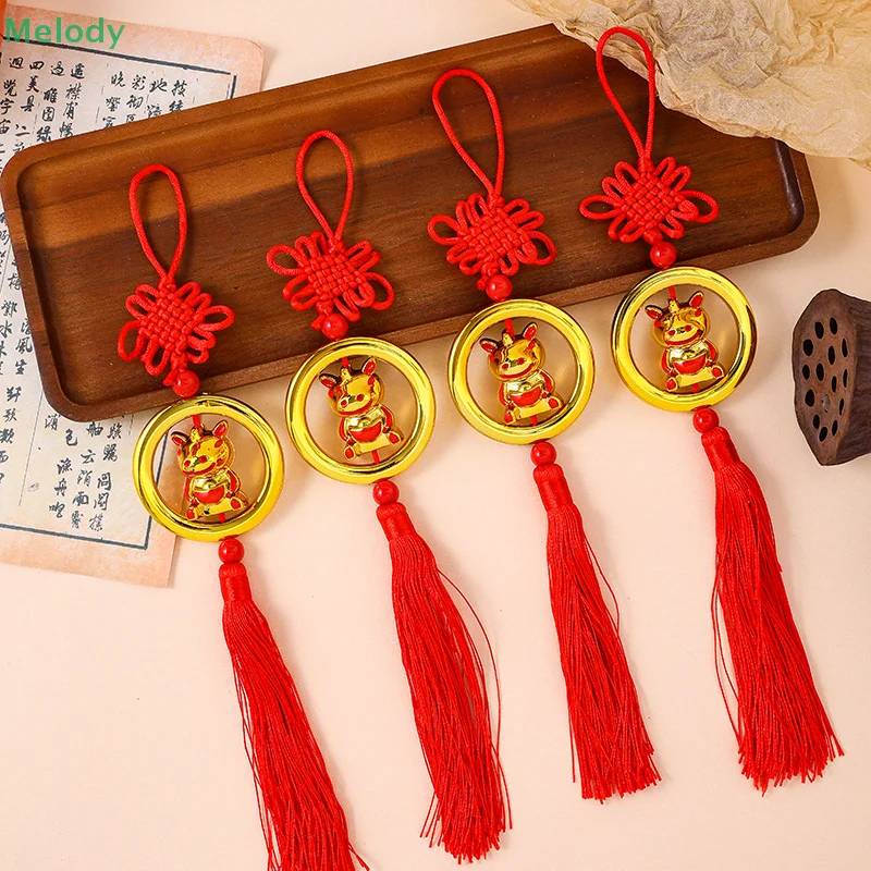 Adorno colgante de pared del año del caballo, decoración de inauguración de la casa de la suerte, placa de madera roja, regalos colgantes de caballo, 2026