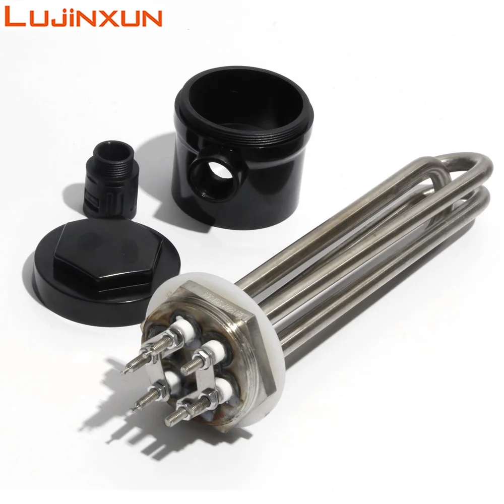 

Lujinxun DN32 1.2"/ DN40 1.5" BSP Bakelite Cover Water Heating Element for Brewery and Distilling Machine 3KW-12KW 220V/380V 1PC