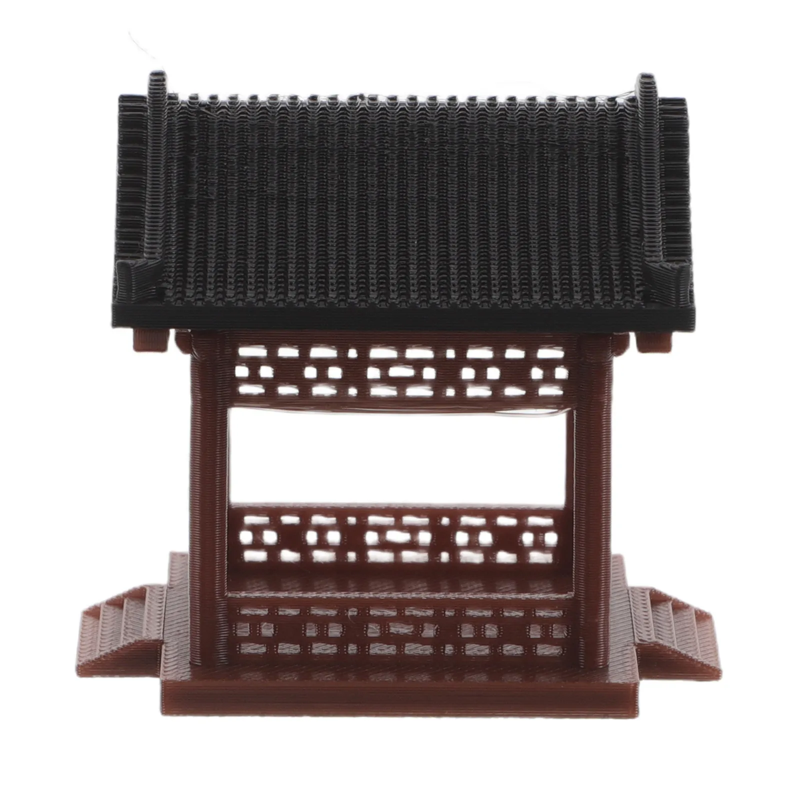 Miniature Pavilion Statue Traditional Chinese Ancient Architecture 1.97x1.77x1.77in Bonsai Micro Landscape Tabletop Fairy Garden
