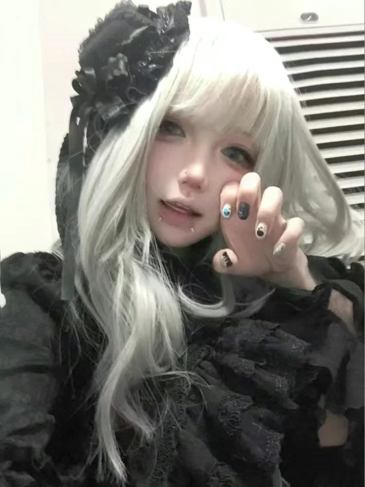 New Handmade Dark Gothic Lolita Headpiece Punk Retro Hair Clip Bow Hair Accessory Lace Frilly Little Hat