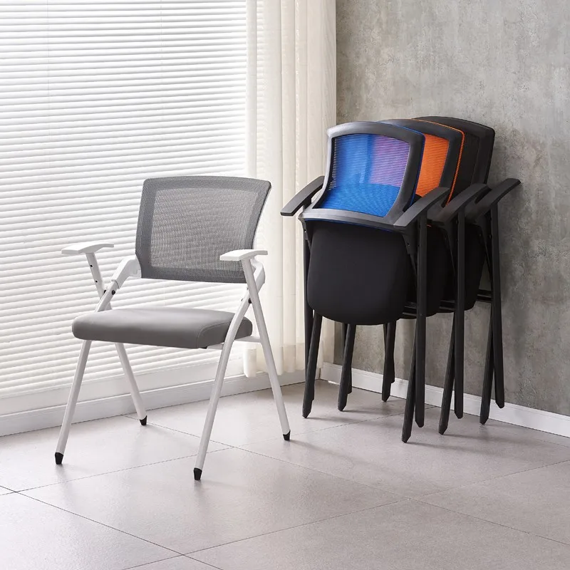 Reporter chair with writing board folding training table and chair integrated table and stool meeting