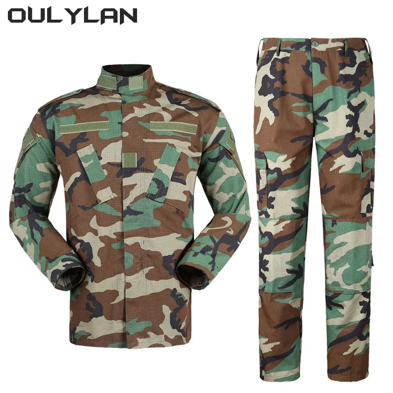 Imagem -02 - Oulylan-uniforme Camuflado Masculino Fato Tático Roupa de Caça Uniforme Combate Cabolsa das Forças Especiais Calça Pesca