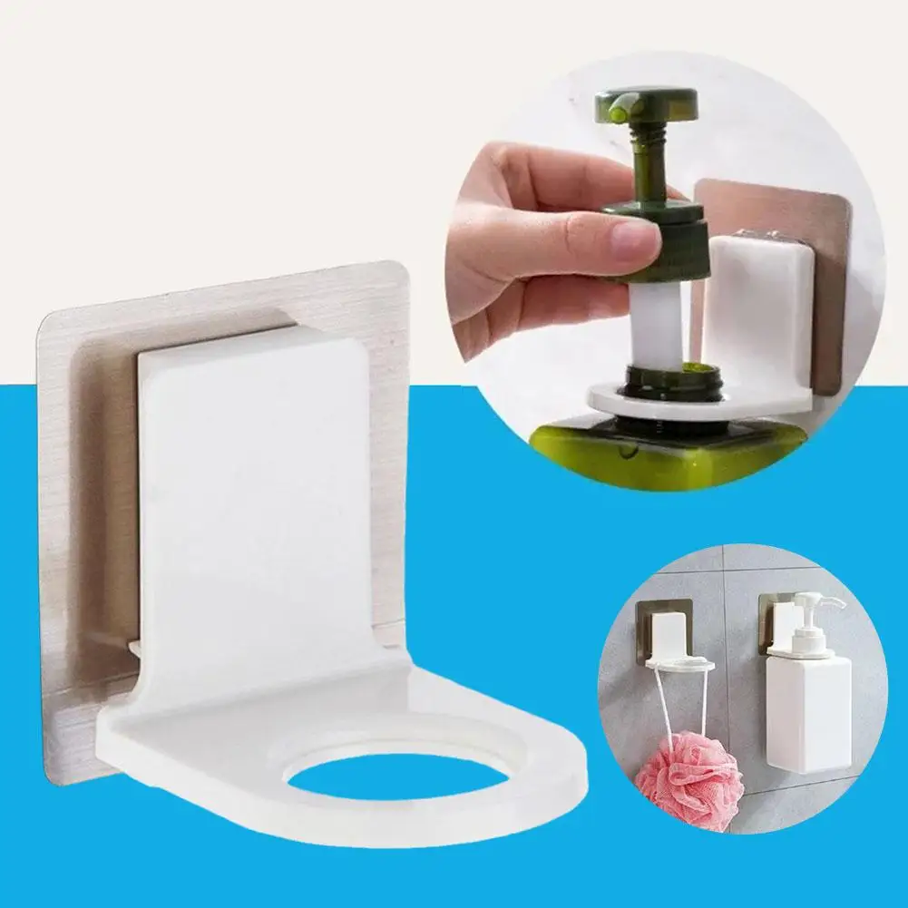 

No Punching No Traces Adhesive Hook Bathroom Shampoo Hanger Soap Bathroom Rack Rack Storage Bottle Hand Lotion Bottle S2Q9