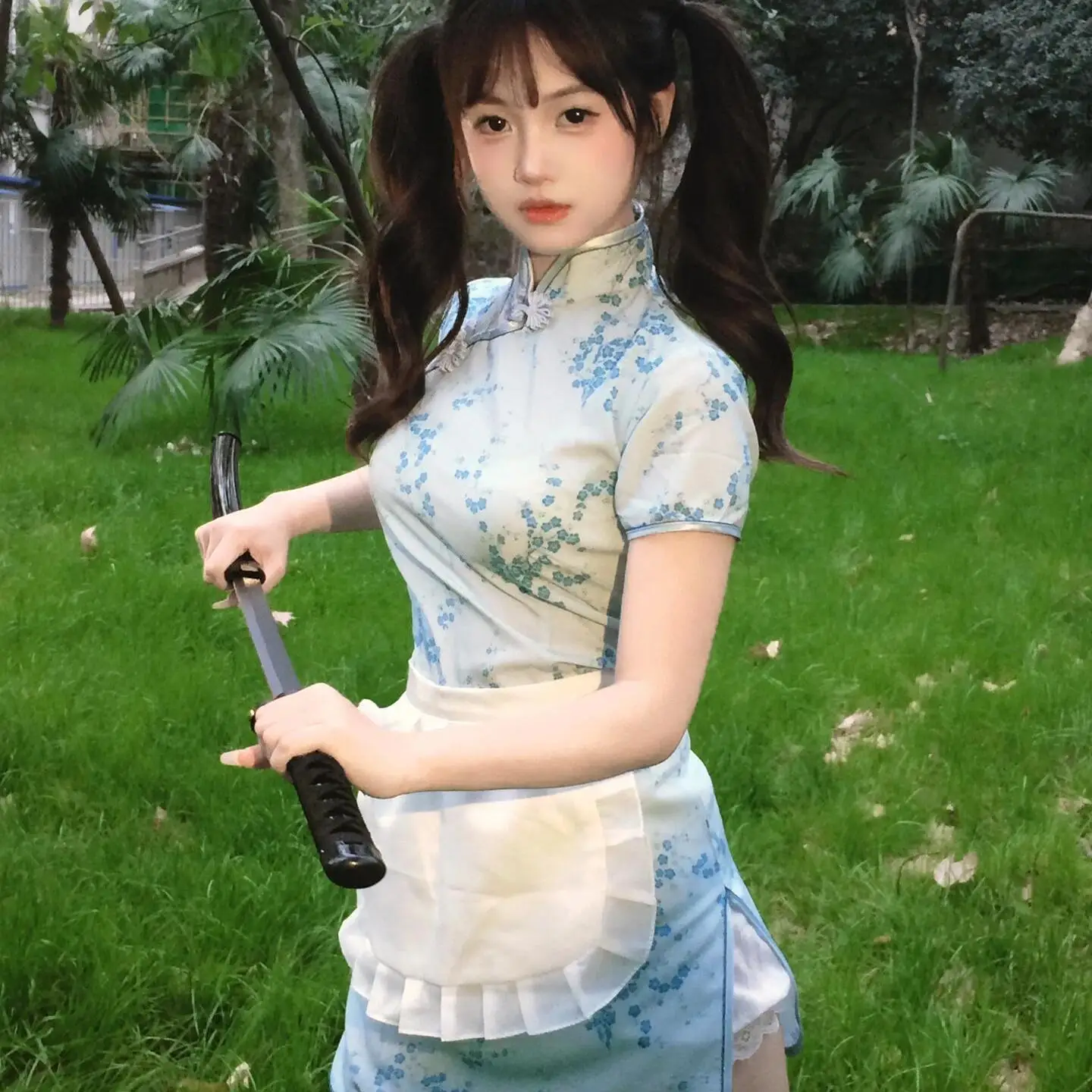 تنورة صينية جديدة من Sle Dr loween Cisas Cosplay orm تنورة خادمة ناعمة للفتيات ملابس يومية